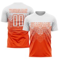 Fußball Orange Sublimation Weiß Uniform Custom Jersey