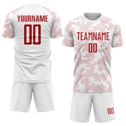 Sublimation Uniform Custom Rot Weiß Jersey Fußball