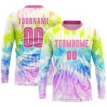 Benutzerdefinierte Trikot Krawatte Sublimation Fußball Uniform Farbstoff Rosa-Weiß