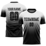 Fußball Fade Schwarz Mode Weiß Custom Sublimation Uniform Jersey
